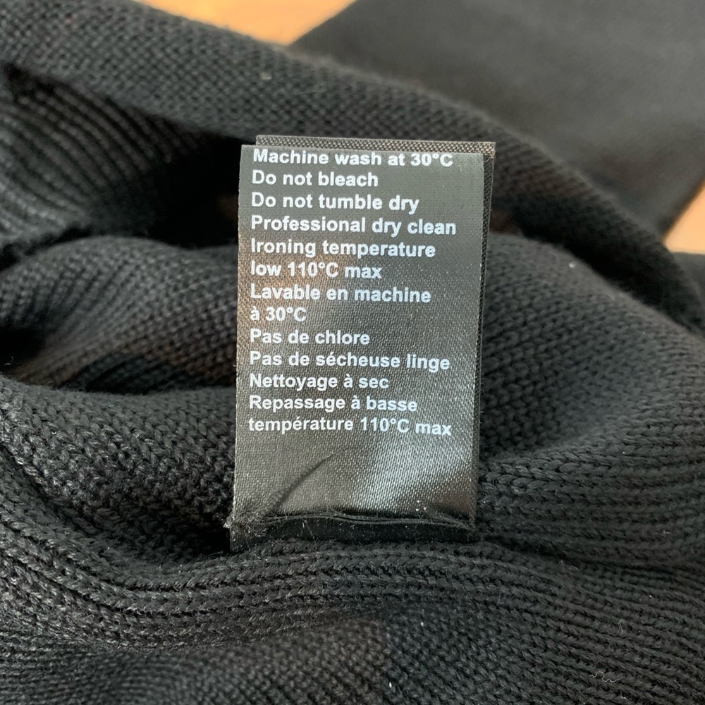 Crea Concept Sweater Asymmetrical Black Size 40 Wool Blend Turtleneck Oversized - Picture 13 of 15